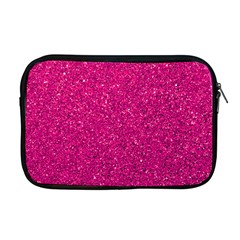 Hot Pink Glitter Apple Macbook Pro 17  Zipper Case by snowwhitegirl