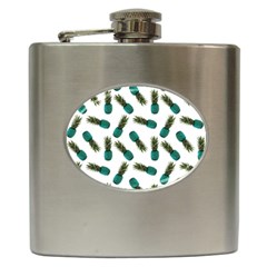 Pinapples Teal Hip Flask (6 Oz) by snowwhitegirl