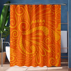 Pop Orange Shower Curtain 60  X 72  (medium)  by ArtByAmyMinori