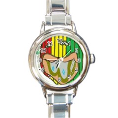 Theconnect Round Italian Charm Watch by RWTFSWIMWEAR