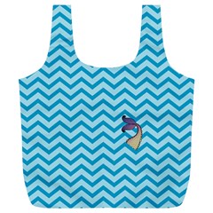 Chevron Mermaid Pattern Full Print Recycle Bag (xl) by emilyzragz