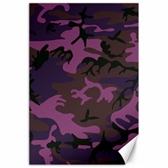 Camouflage Violet Canvas 20  X 30  by snowwhitegirl