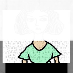 Angry Girl Rectangular Jigsaw Puzzl by snowwhitegirl