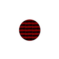 Blood Red And Black Halloween Nightmare Stripes  1  Mini Buttons by PodArtist