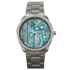 Green Tree Sport Metal Watch by vintage2030