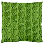 Knitted Wool Chain Green Standard Flano Cushion Case (Two Sides) Front