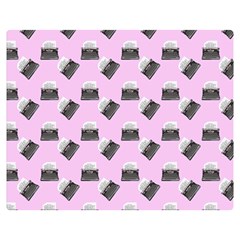 Retro Typewriter Pink Pattern Double Sided Flano Blanket (medium)  by snowwhitegirl