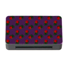 Red Roses Purple Memory Card Reader With Cf by snowwhitegirl