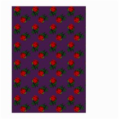 Red Roses Purple Small Garden Flag (two Sides) by snowwhitegirl