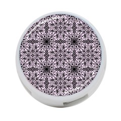 Ornamental Pink Black 4-port Usb Hub (one Side) by snowwhitegirl