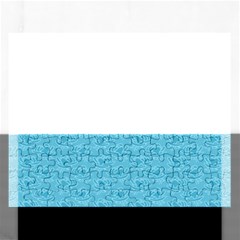 Retro Blue Pattern Rectangular Jigsaw Puzzl by snowwhitegirl