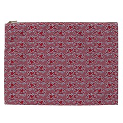 Retro Red Pattern Cosmetic Bag (xxl) by snowwhitegirl