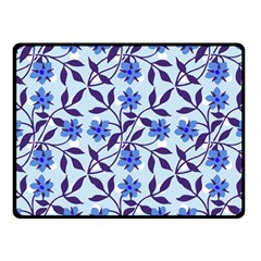 Blue Dot Floral Fleece Blanket (small) by snowwhitegirl