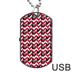 Vintage Camera Chevron Dog Tag Usb Flash (two Sides) by snowwhitegirl