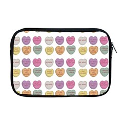 Valentine Hearts White Apple Macbook Pro 17  Zipper Case by snowwhitegirl