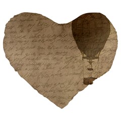 Letter Balloon Large 19  Premium Heart Shape Cushions by vintage2030