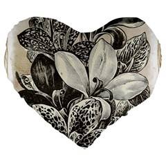 Flowers 1776382 1280 Large 19  Premium Flano Heart Shape Cushions by vintage2030