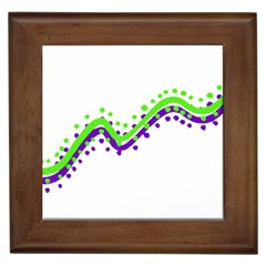 Wavy Line Design Framed Tiles by dflcprints