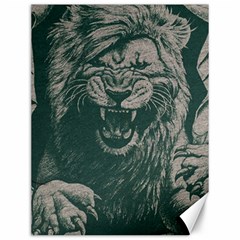 Angry Male Lion Pattern Graphics Kazakh Al Fabric Canvas 12  X 16  by Sapixe