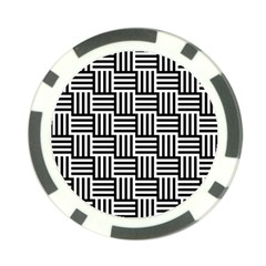 Basket Black Lines Stripes White Poker Chip Card Guard by Sapixe