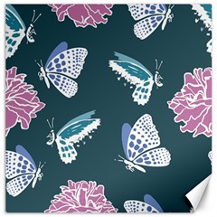 Butterfly Pattern Dead Death Rose Canvas 12  X 12  by Sapixe