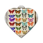 Butterfly 1126264 1920 Dog Tag Heart (Two Sides) Front