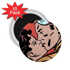 Retrocouplekissing 2 25  Magnets (10 Pack)  by vintage2030