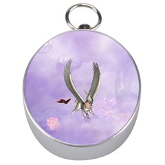 Cute Little Pegasus With Butterflies Silver Compasses by FantasyWorld7