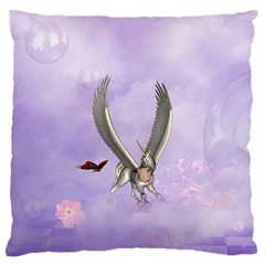 Cute Little Pegasus With Butterflies Standard Flano Cushion Case (one Side) by FantasyWorld7