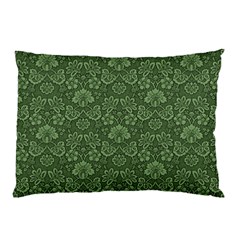 Damask Green Pillow Case (two Sides) by vintage2030