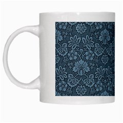 Damask Blue White Mugs by vintage2030