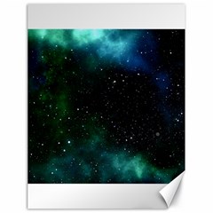 Galaxy Sky Blue Green Canvas 18  X 24  by snowwhitegirl