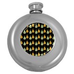 Pears Black Round Hip Flask (5 oz) Front