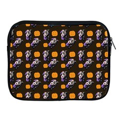 Halloween Skeleton Pumpkin Pattern Brown Apple Ipad 2/3/4 Zipper Cases by snowwhitegirl