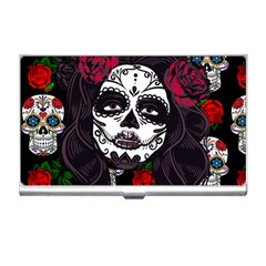 Mexican Skull Lady Business Card Holder by snowwhitegirl