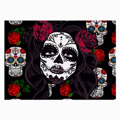 Mexican Skull Lady Large Glasses Cloth (2-side) by snowwhitegirl