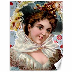 Victorian Lady Blue Floral Canvas 36  X 48  by snowwhitegirl