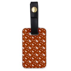 Deer Dots Orange Luggage Tags (one Side)  by snowwhitegirl