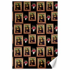 Mona Lisa Frame Pattern Canvas 24  X 36  by snowwhitegirl