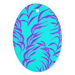 Branches Leaves Colors Summer Ornament (oval) by Simbadda