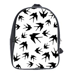 Vintage Birds Pattern School Bag (xl) by Valentinaart