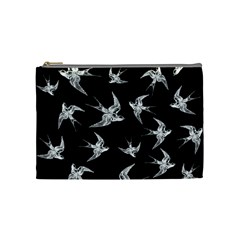 Birds Pattern Cosmetic Bag (medium) by Valentinaart