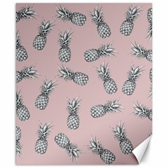 Pineapple Pattern Canvas 8  X 10  by Valentinaart