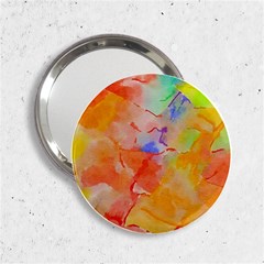 Orange Red Yellow Watercolors Texture                                                        2 25  Handbag Mirror by LalyLauraFLM