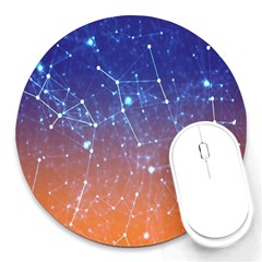 Abstract Pattern Color Design Round Mousepads by Celenk