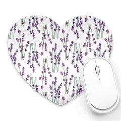 Flower Pattern Pattern Design Heart Mousepads by Celenk