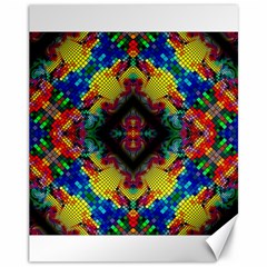 Kaleidoscope Art Pattern Ornament Canvas 11  X 14  by Celenk