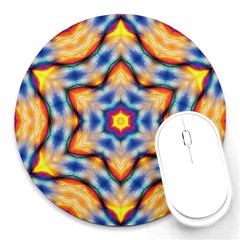 Pattern Abstract Background Art Round Mousepads by Celenk