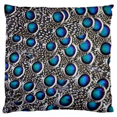 Peacock Pattern Close Up Plumage Large Cushion Case (one Side) by Celenk