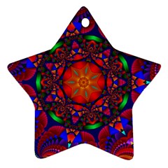 Kaleidoscope Mandala Pattern Star Ornament (two Sides) by Simbadda